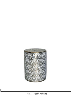 CERAMICA STOOL NAVY - SILVER