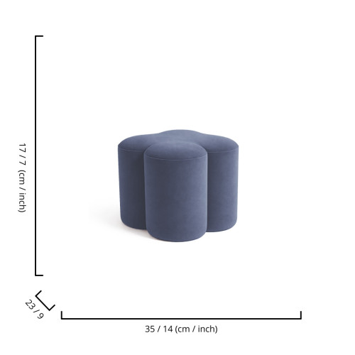Luxe Ottoman - Dusty Blue