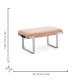 ART DECO BENCH - LIGHT PINK