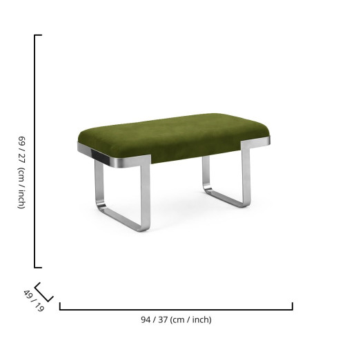 ART DECO BENCH - MOSS