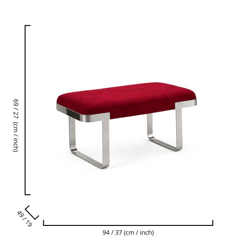 ART DECO BENCH - RED