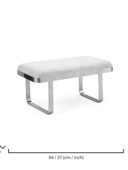 ART DECO BENCH - WHITE