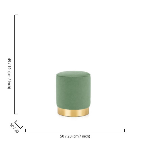HOLLYWOOD OTTOMAN SEAFOAM GREEN