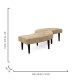 Serpentine Bench Velvet Champagne