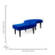 Serpentine Bench Velvet Royal Blue