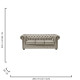 CHESTERFIELD 7′ SOFA SILVER