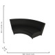ENDLESS CURVE 188CM SOFA BLACK