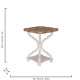 French Country Side Table White - Natural (Square)