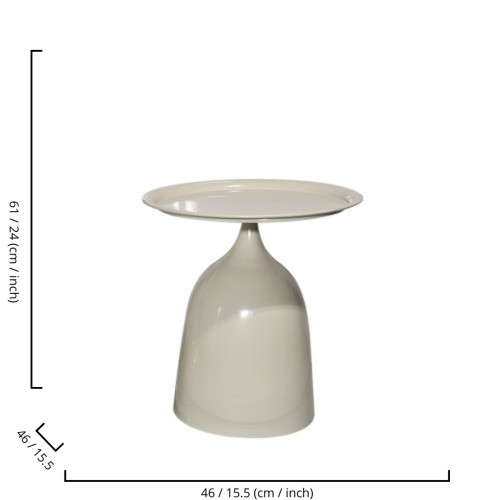 Onyx Metal Nestling Table - Ivory