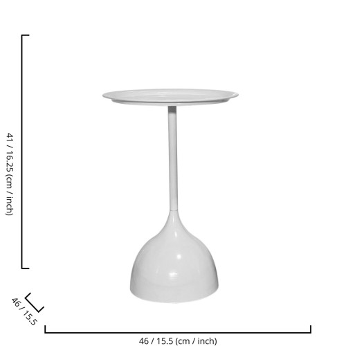 Onyx Metal Nestling Table - White