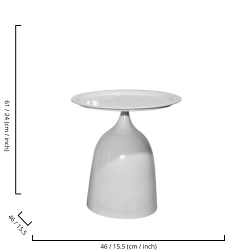 Onyx Metal Nestling Table - White