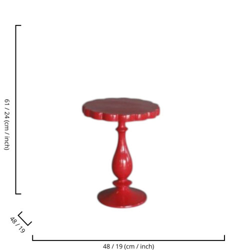 PETALE SIDE TABLE RED