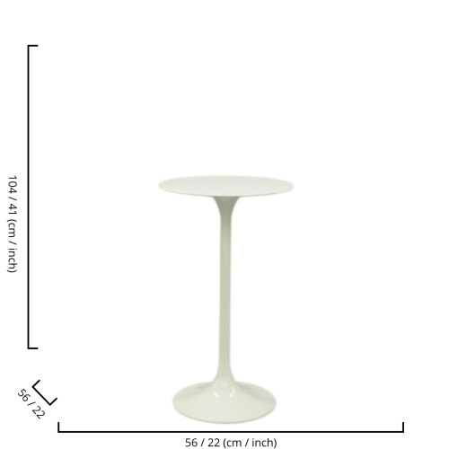 TULIP JAYNE POSEUR TABLE - WHITE