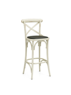 Coco® Barstool White - Black Seat Pad