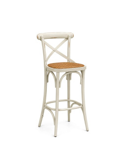 Coco® Barstool White - Straw Seat Pad