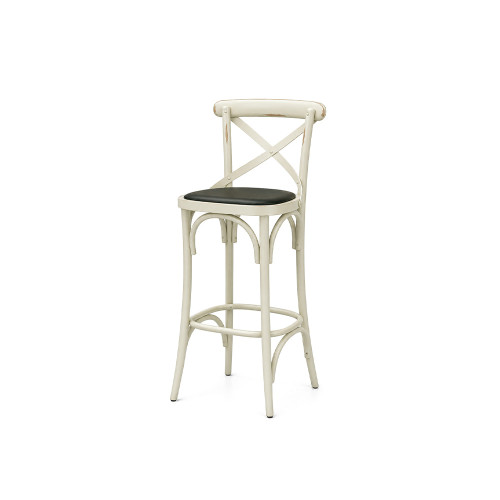 Coco® Barstool White - Black Seat Pad