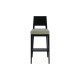 PORCINO BAR STOOL BLACK - CUSHION IVORY