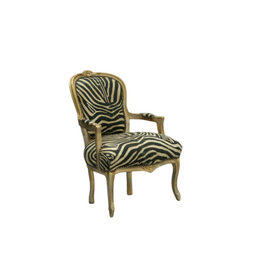 LOUIS ZEBRA ARMCHAIR GOLD
