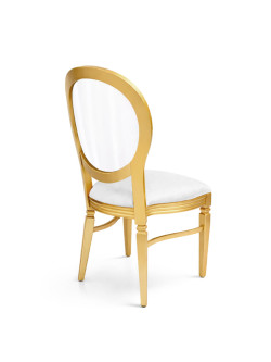 CHANDELLE® CHAIR GOLD - CLEAR BACK