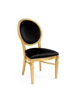 CHANDELLE® CHAIR GOLD & BLACK - GOLD RING