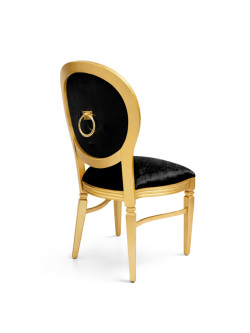 CHANDELLE® CHAIR GOLD & BLACK - GOLD RING