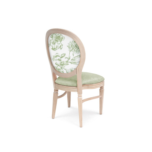 CHANDELLE® CHAIR NATURAL WOOD - FLORES SAGE