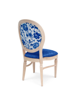 CHANDELLE® CHAIR NATURAL WOOD - BLUE SONATA