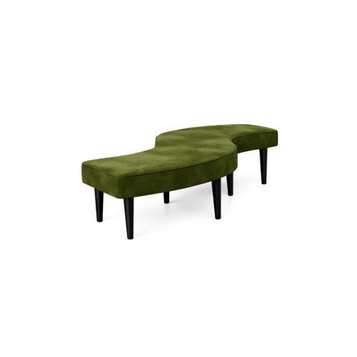 Serpentine Bench Velvet Moss