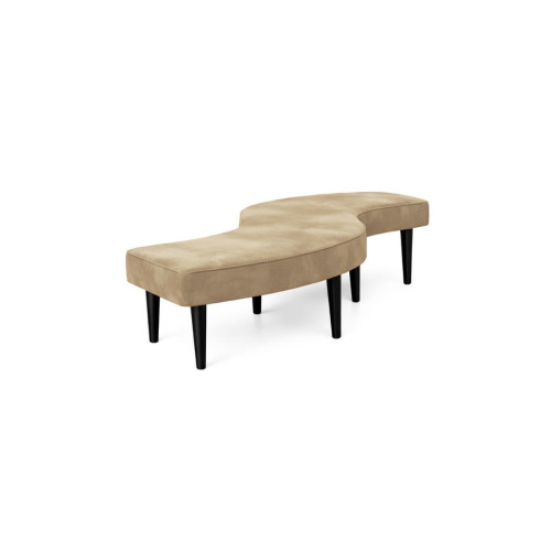 Serpentine Bench Velvet Champagne