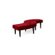Serpentine Bench Velvet Red