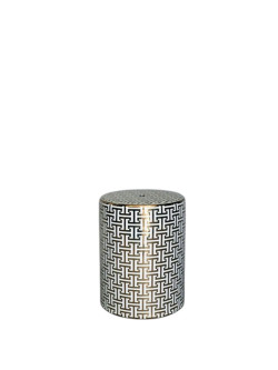 CERAMICA STOOL WHITE - GOLD