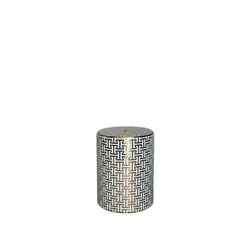 CERAMICA STOOL WHITE - GOLD
