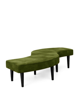 Serpentine Bench Velvet Moss