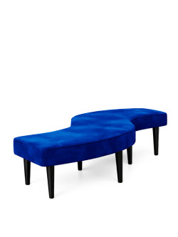 Serpentine Bench Velvet Royal Blue