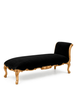 VERSAILLES CHAISE BLACK-GOLD
