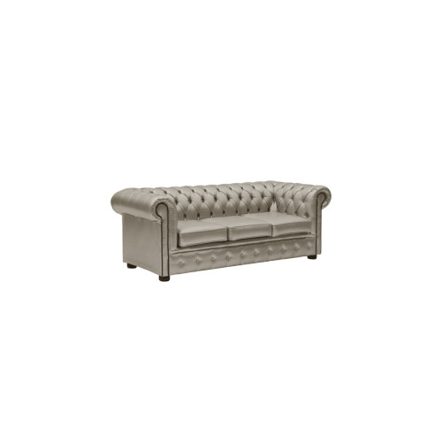CHESTERFIELD 7′ SOFA SILVER