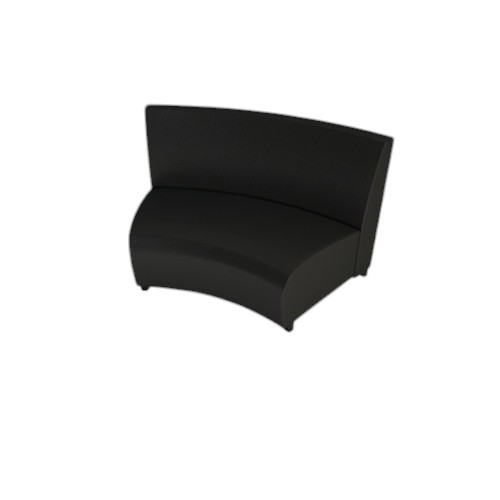 ENDLESS CURVE 144CM SOFA BLACK