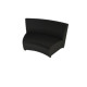 ENDLESS CURVE 144CM SOFA BLACK
