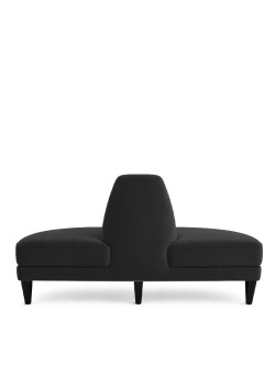 INFINITO "H" BULLNOSE SOFA - Black