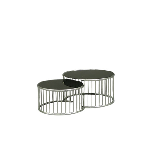 TUBE COFFEE TABLE CHROME BLACK