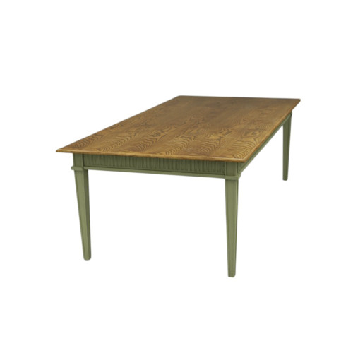 SANDSTONE WILLOW DINING TABLE WITH MAHOGANY